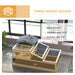 Grey Wooden Tortoise House 3 Room 2 Storey with Ladder and Openable Roof by PawHut