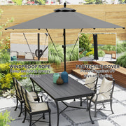 Grey 3m Cantilever Garden Parasol with Cover Wind Strap and Tilt by Outsunny