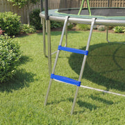 Trampoline Ladder with Wide Non Slip Steps for Safe Garden Access Blue AOSOM
