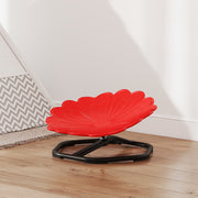 Flower Shaped Sensory Spinning Chair with Non Slip Base for Balance and Coordination Red AOSOM
