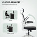 Black Ergonomic Mesh Swivel Office Chair With Lumbar Support and Flip-Up Armrests by HOMCOM