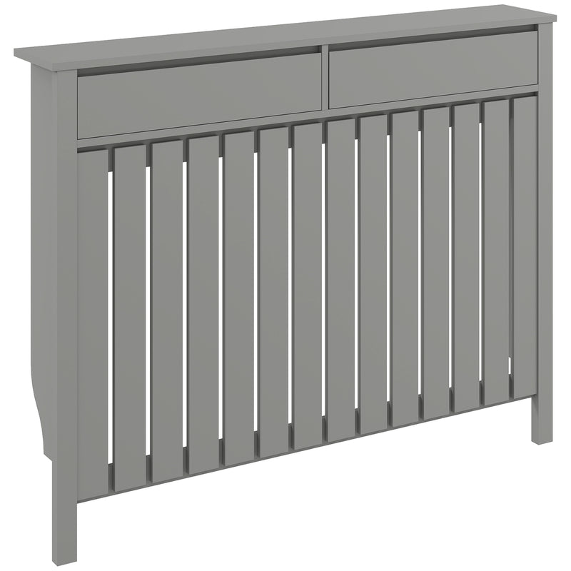 Radiator Cover with Storage Drawers for Safe Heating and Tidy Hallways or Lounges Grey Homcom