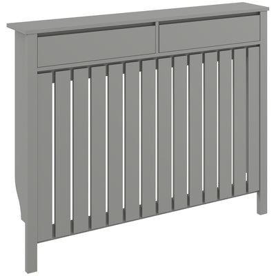 Radiator Cover with Storage Drawers for Safe Heating and Tidy Hallways or Lounges Grey Homcom