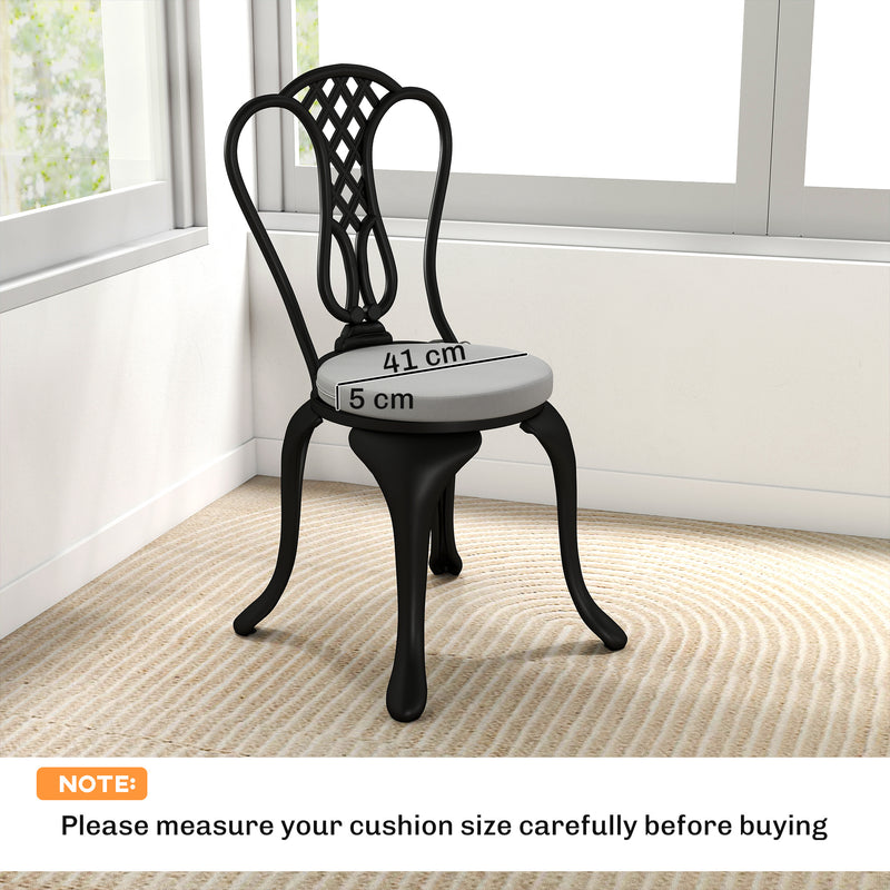 Outdoor Seat Cushions Set of 4 for Comfortable and Safe Garden Chairs Light Grey