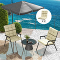 Beige Garden Chair Cushion Set with Backrest and Ties Ideal for Outdoor Use Outsunny
