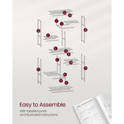 Vasagle Gold and Glass Geometric Bookshelf