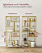 Image of a Gold and Glass Geometric Bookshelf by Vasagle Furniture