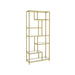 Image of a Gold and Glass Geometric Bookshelf by Vasagle Furniture