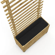 Natural Wooden Raised Planter With Trellis Back Ideal For Climbing Plants And Herbs