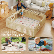 Foldable Reversible Foam Baby Play Mat Soft and Cushioned for Crawling Toddlers Grey AOSOM