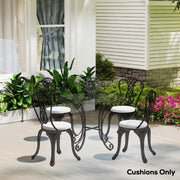 Outdoor Seat Cushions Set of 4 for Pressure Relief and Safer Garden Chairs White Outsunny
