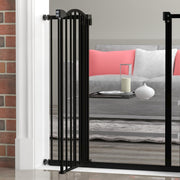 Extra Tall Dog Safety Stair Gate With Auto Close For Doorways And Hallways Adjustable Black