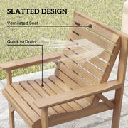 Wooden Garden Furniture Set for Relaxing Outdoor Seating with Coffee Table Outsunny