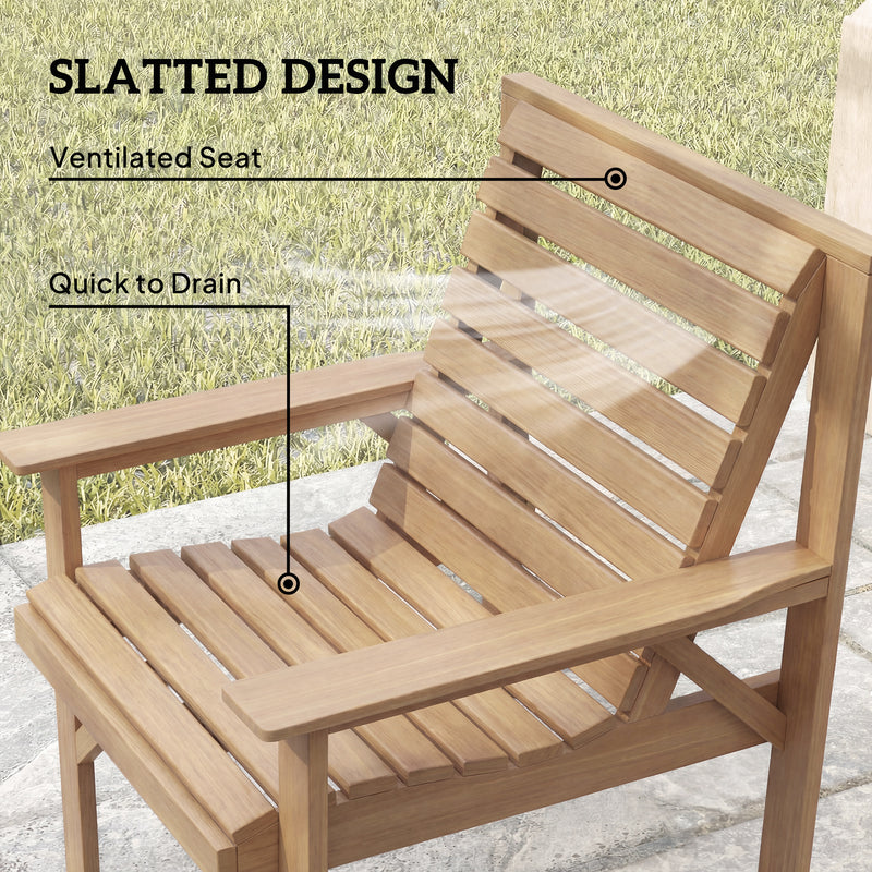 Wooden Garden Furniture Set for Relaxing Outdoor Seating with Coffee Table Outsunny