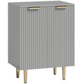 Compact Sideboard with Adjustable Shelves for Hallway or Living Room Storage Grey