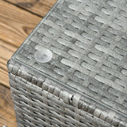 Grey 4 Seater Rattan Corner Garden Sofa Set Outsunny