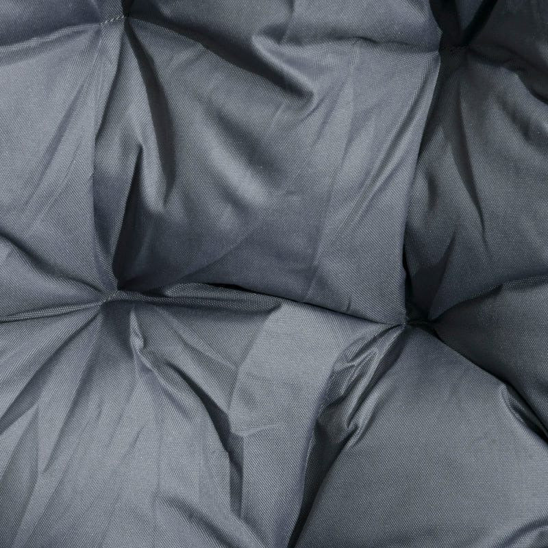 Large Grey Hanging Egg Chair, Foldable, Cushion, Metal Stand