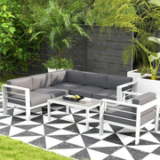 Outsunny Garden Sofa Set With Table, Grey Outsunny