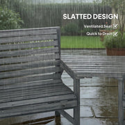Wooden Garden Furniture Set with Bench Chair and Table for Flexible Outdoor Seating Outsunny