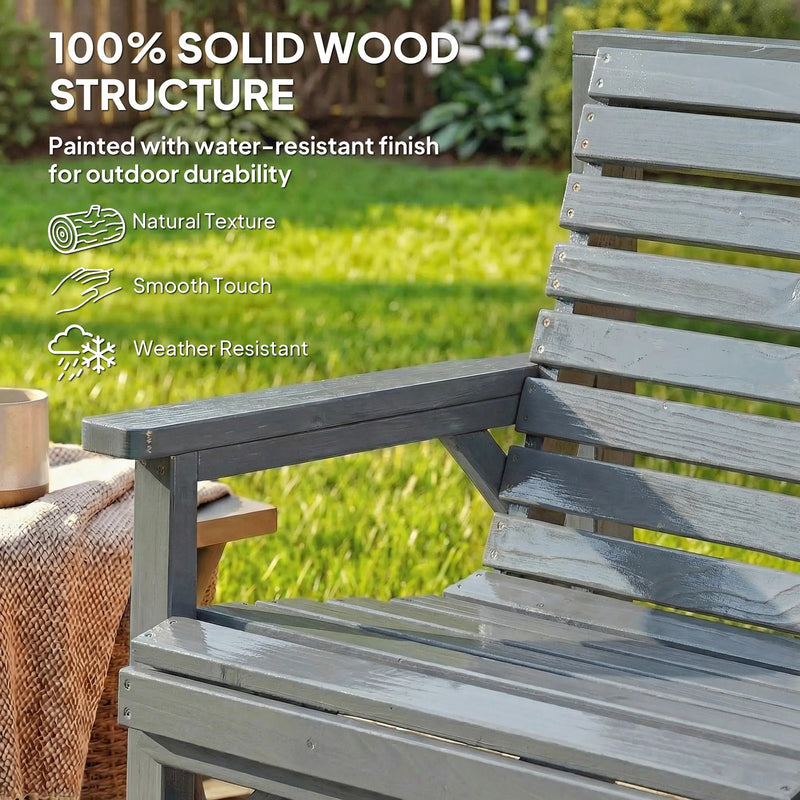 Wooden Garden Furniture Set with Bench Chair and Table for Flexible Outdoor Seating Outsunny