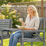 Wooden Garden Furniture Set with Bench Chair and Table for Flexible Outdoor Seating Outsunny
