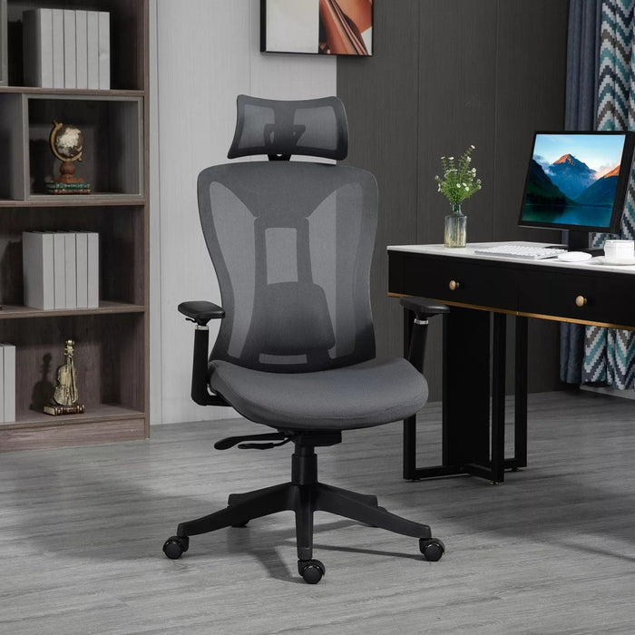 Image of a Grey Ergonomic Desk Chair