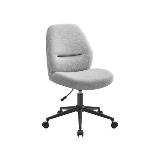 Image of a Grey Fabric Desk Chair With Wheels