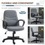 Image of a Grey Fabric Office Chair With Lumbar Support and Massage