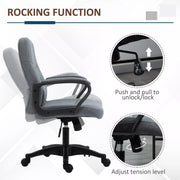 Image of a Grey Fabric Office Chair With Lumbar Support and Massage