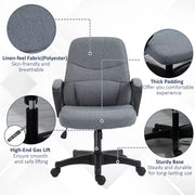 Image of a Grey Fabric Office Chair With Lumbar Support and Massage