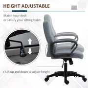Image of a Grey Fabric Office Chair With Lumbar Support and Massage