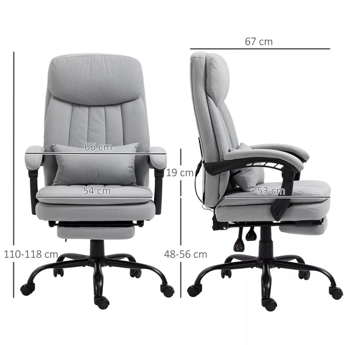 Image of a Grey Heat And Massage Office Chair