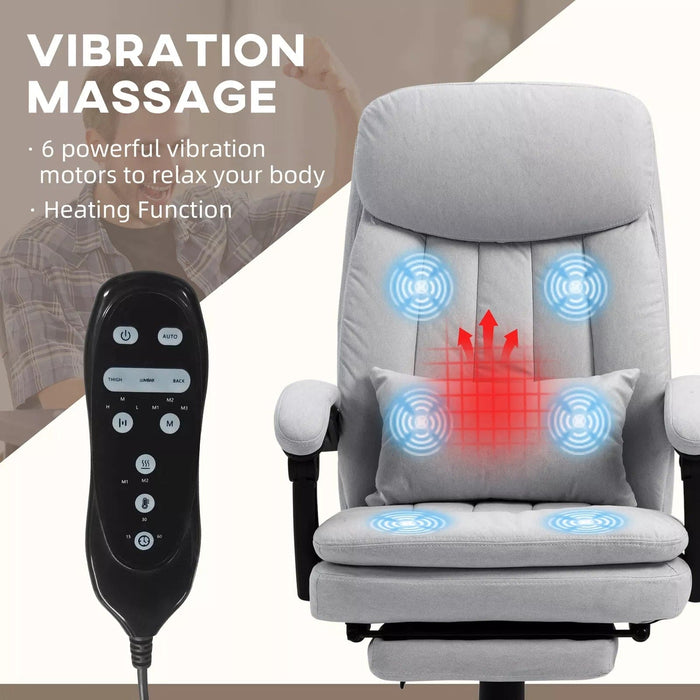 Image of a Grey Heat And Massage Office Chair