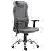 Image of a grey High Back Office Chair With Headrest and swivel wheels