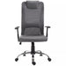 Image of a grey High Back Office Chair With Headrest and swivel wheels