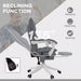 Image of a Grey Leather Heated Massage Executive Office Chair With Footrest and Swivel Wheels