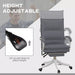 Image of a Grey Leather Heated Massage Executive Office Chair With Footrest and Swivel Wheels