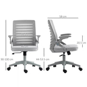 Image of a grey mesh office chair