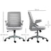 Image of a grey mesh office chair