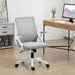 Image of a grey office chair with wheels