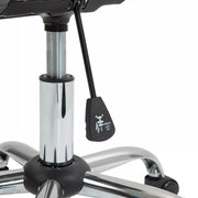 Image of a Grey Teddy Fleece Desk Chair With Wheels.