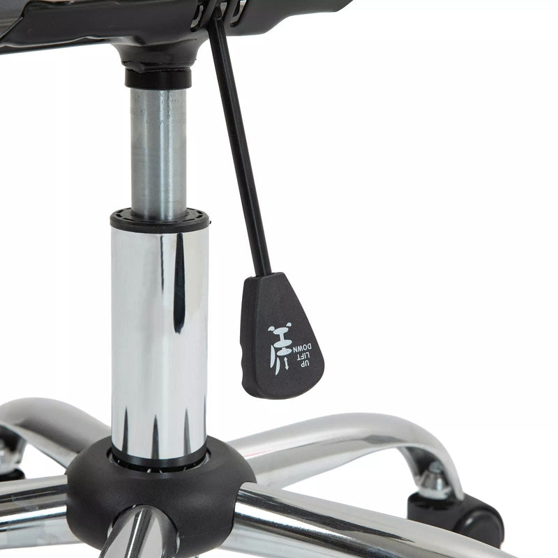 Image of a Grey Teddy Fleece Desk Chair With Wheels.