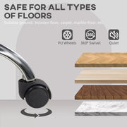 Image of a Grey Teddy Fleece Desk Chair With Wheels.