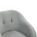 Image of a Grey Teddy Fleece Desk Chair With Wheels.