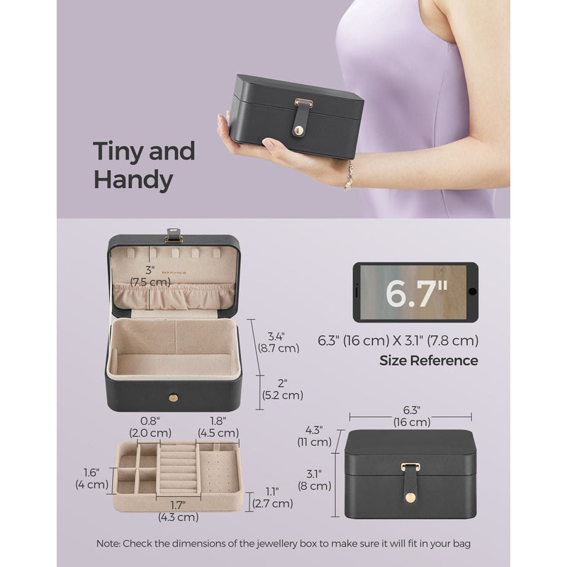 Image of a Grey Travel Jewellery Box