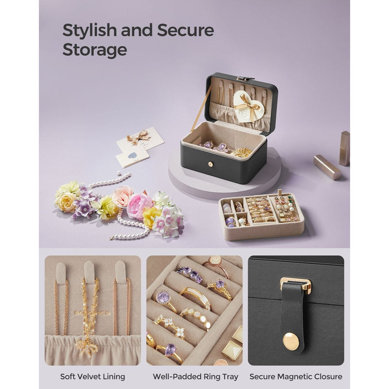 Image of a Grey Travel Jewellery Box