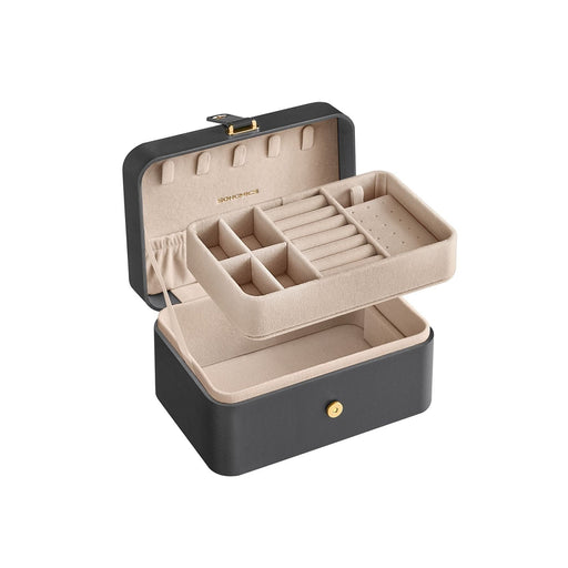 Image of a Grey Travel Jewellery Box