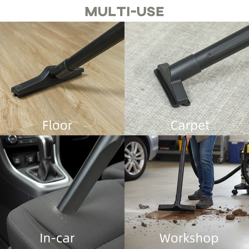 1200W Wet and Dry Vacuum Cleaner With Blower and Triple Filters for Home or Workshop Black AOSOM