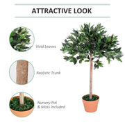 Set of 2 Artificial Olive Trees 3ft Potted Plants for Home or Office Decor Orange
