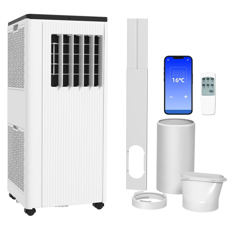 9000 BTU Portable Air Conditioner with App Control Cools Rooms Up To 20m² White